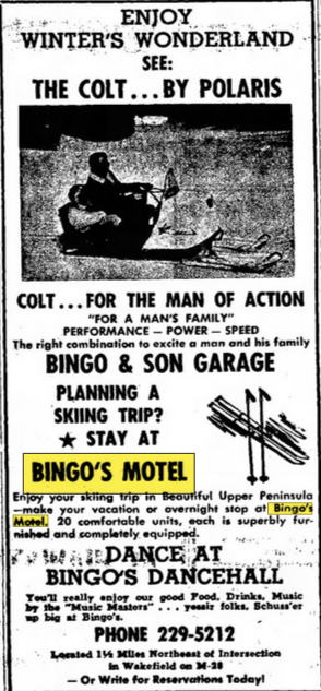 Bingos Motel - 1966 AD (newer photo)